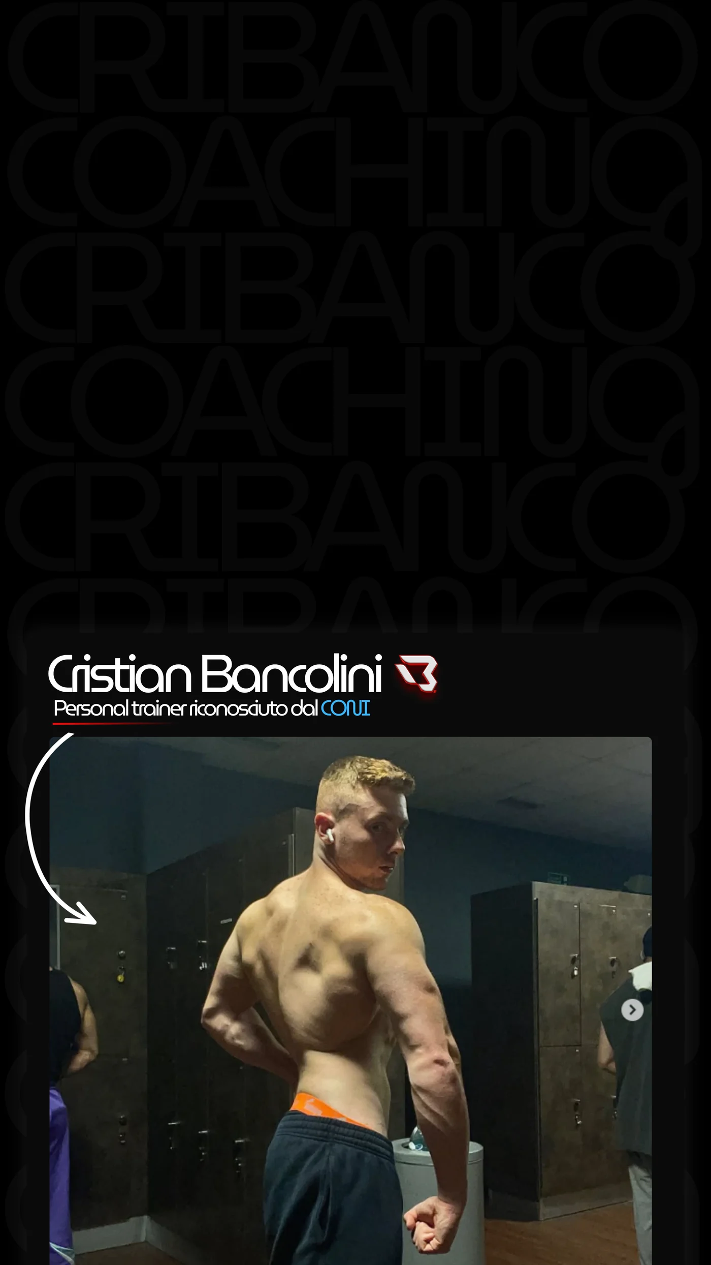 Cristian Bancolini, personal trainer riconosciuto dal CONI